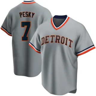 Johnny Pesky Detroit Tigers Men's Backer T-Shirt - Ash